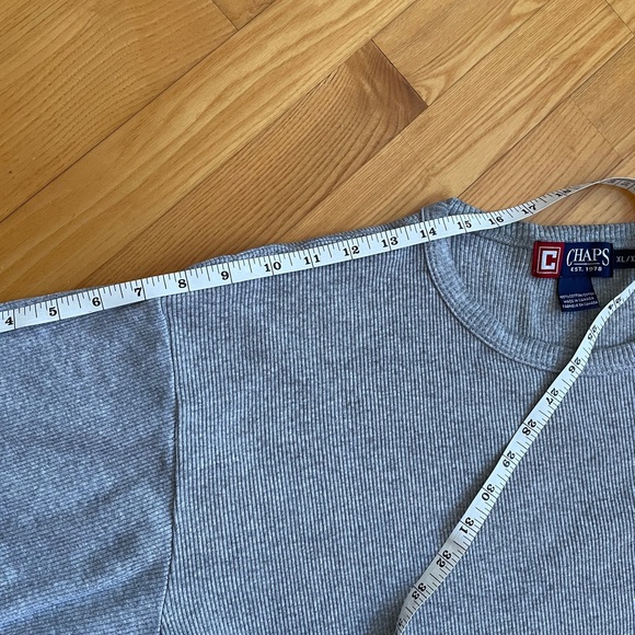 Vtg Chaps Ralph Lauren Ribbed Tee - Picture 5 of 7